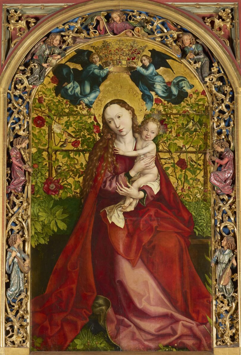 Martin Schongauer, „Madonna im Rosenhag“, aus dem Jahr 1473