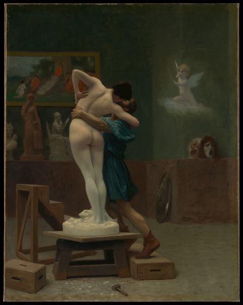 Das Bild zeigt das Werk „Pygmalion and Galatea“ von Jean-Leon Gerôme.