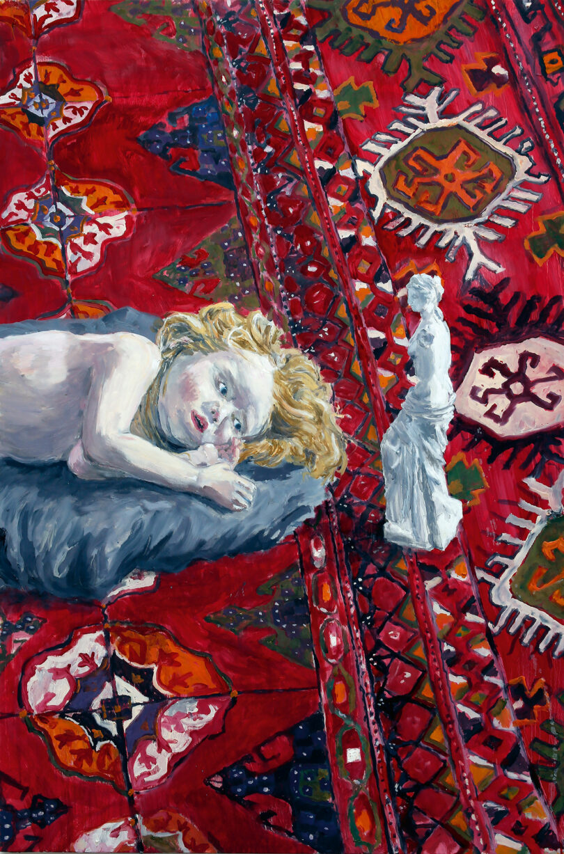 Ragnar Kjartansson, „Zíta in the role of Sleeping Eros contemplating Venus de Milo“, 2020 zeigt Kjartanssons zweite Tochter.