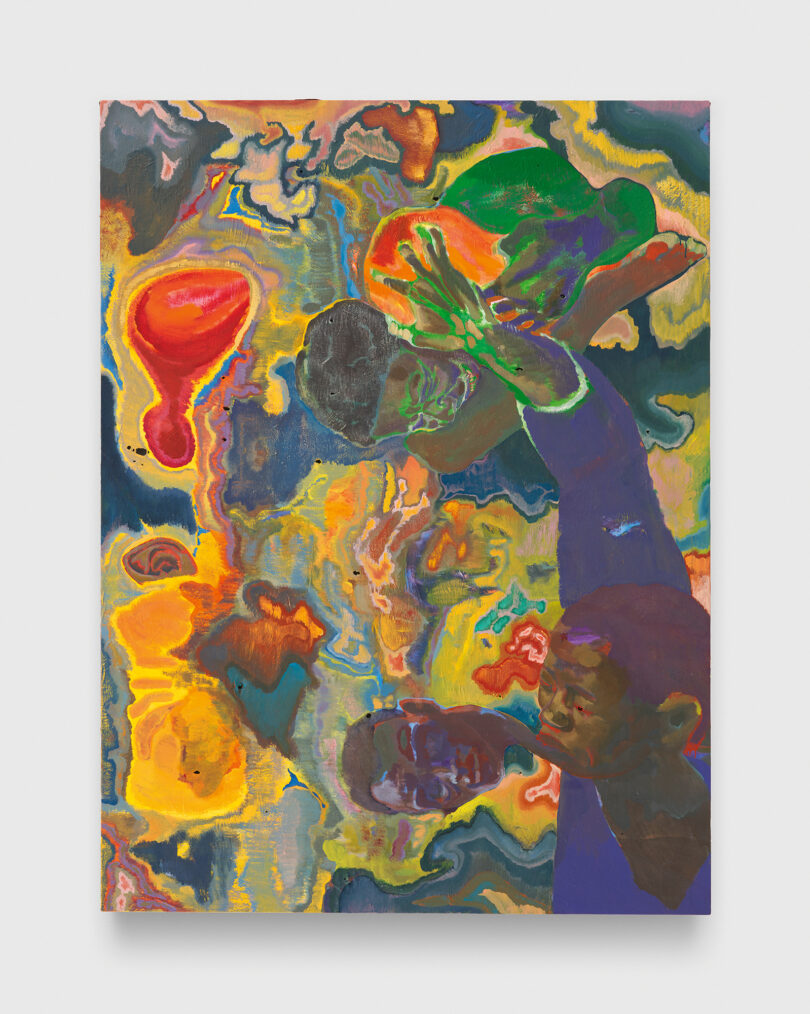 Michael Armitages bunte Bilder wie „Untitled“ von 2024 berühren im Palazzo Grassi.