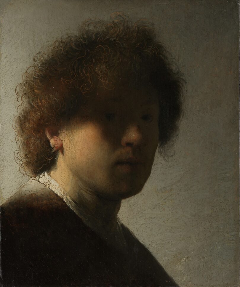 Selbstbildnis von Rembrandt als junger Mann