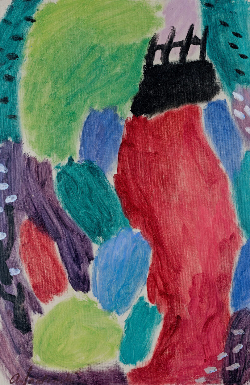 Abstraktes Gemälde mit bunten Farben